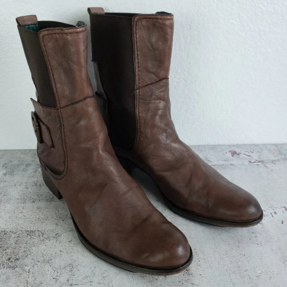 Sam Edelman Karol Equestrian Leather Boots Brown size 11 Women's